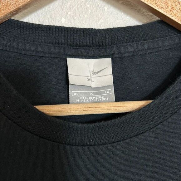 VTG Y2K Nike Tuned Air T-Shirt Mens XL Black Short Sleeve 3D Graphic - Picture 6 of 7